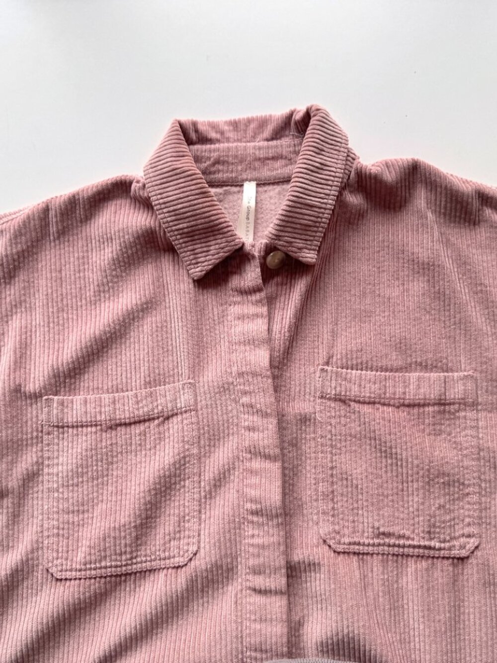 Aritzia GROUP BY BABATON Graydon Dusty Pink Cotton Corduroy Shirt Jacket, Size L - Picture 6 of 15